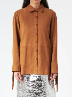 Chloé Stora - Uliana Suede Jacket in Cognac