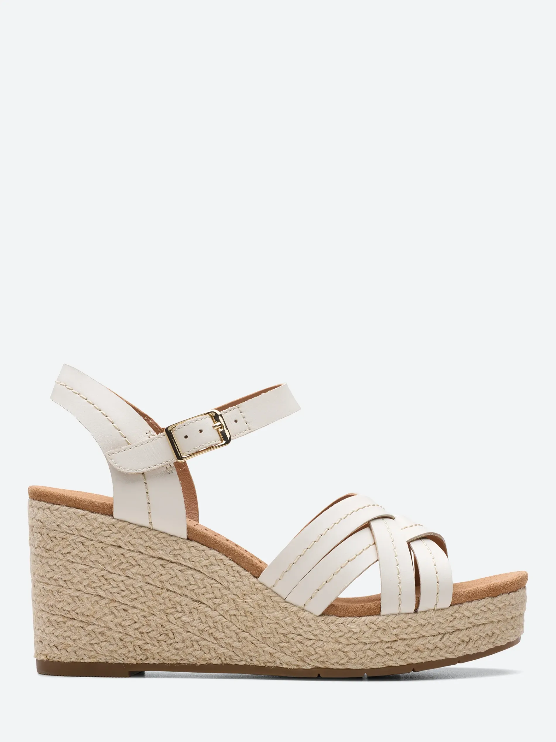 Clarks - Sabina Strap in Cream Leather