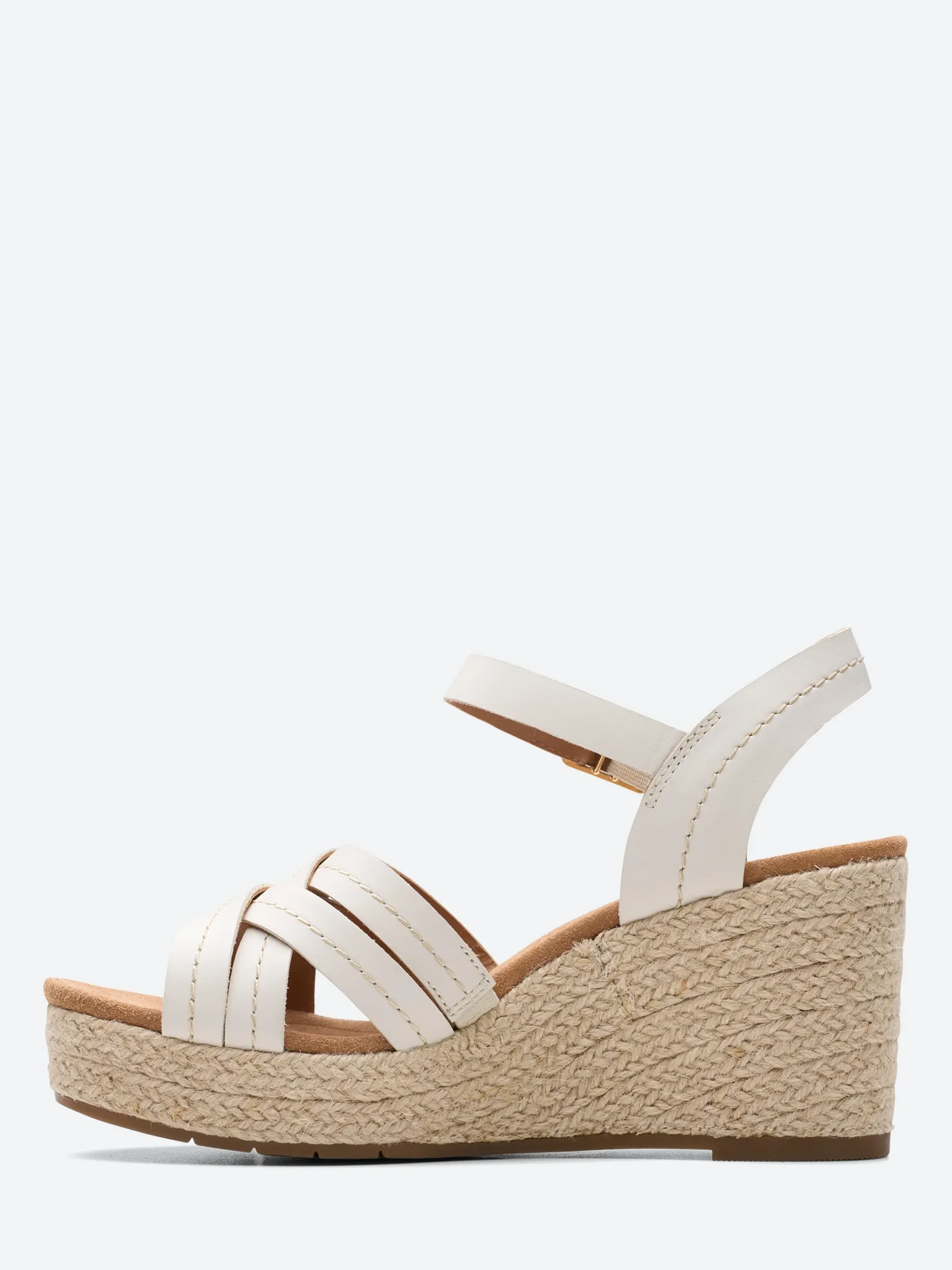 Clarks - Sabina Strap in Cream Leather