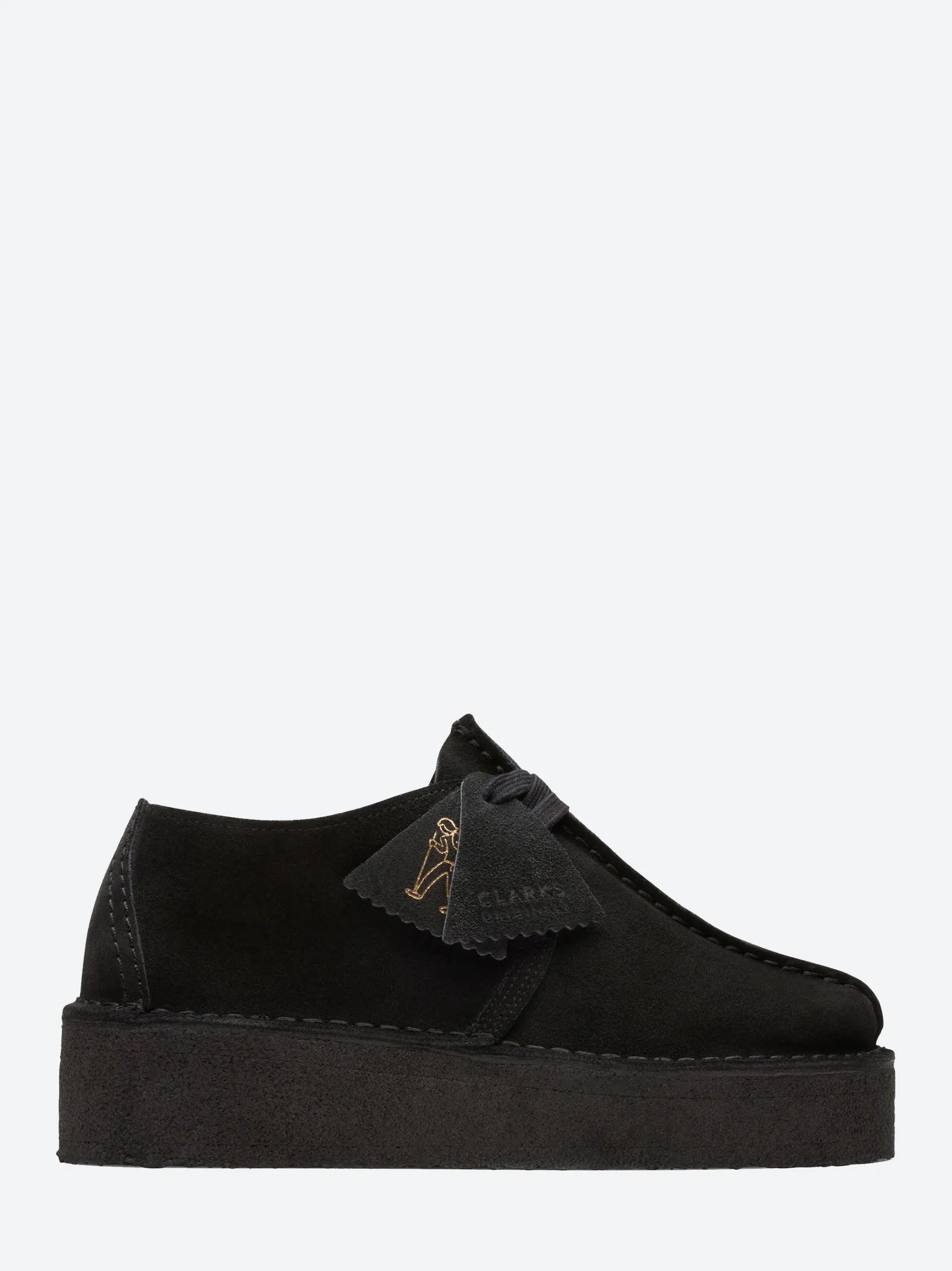 Clarks Originals - Trek Wedge in Black Suede