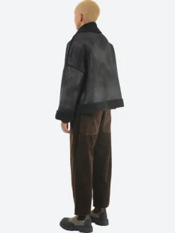 collection PRIVÉE? - Eco-Shearling Zipped Jacket in Black