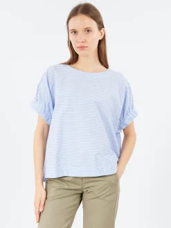 collection PRIVÉE? - RY7052 Blouse in White and Light Blue