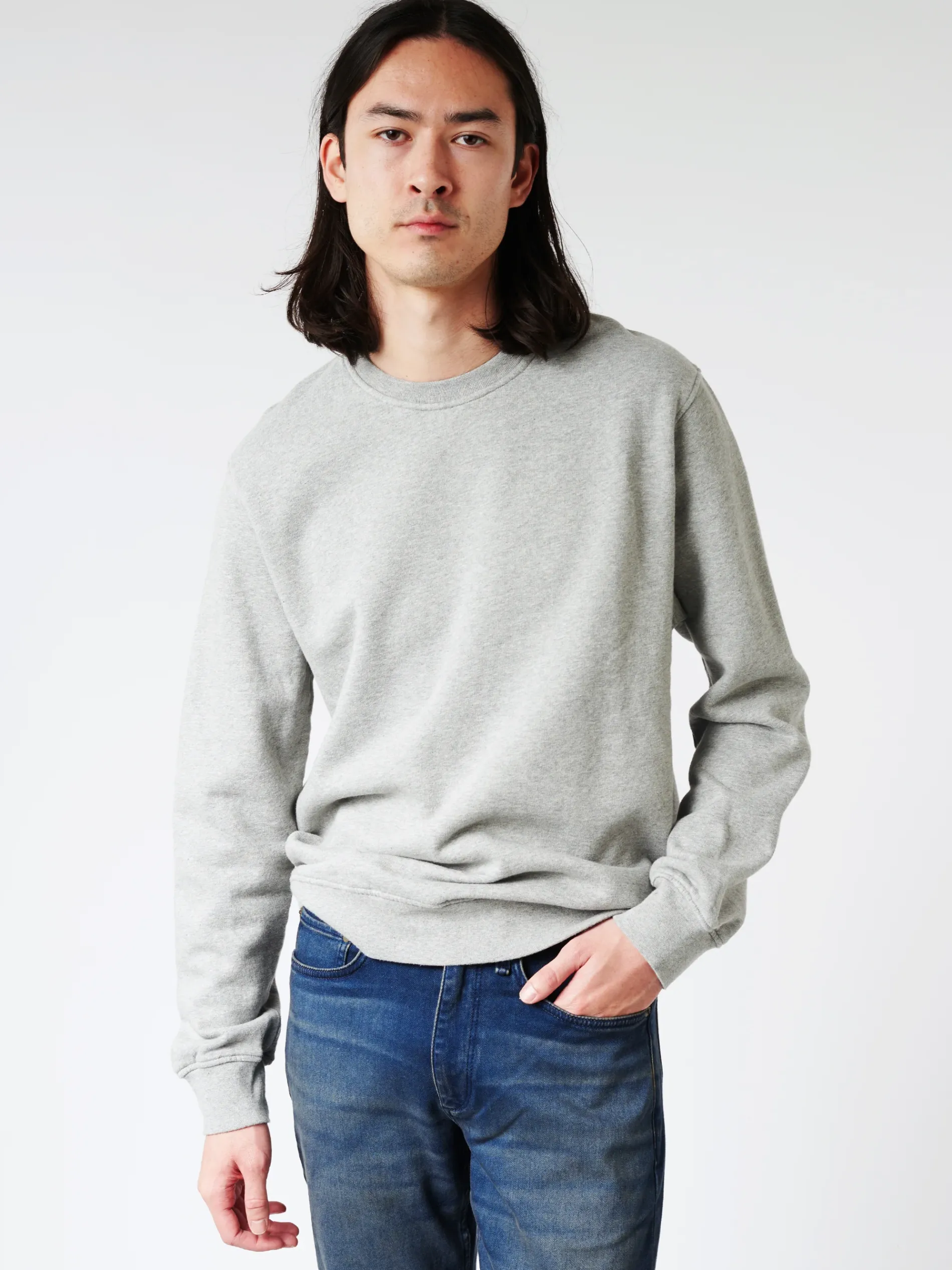 Colorful Standard - Classic Organic Crew in Heather Grey