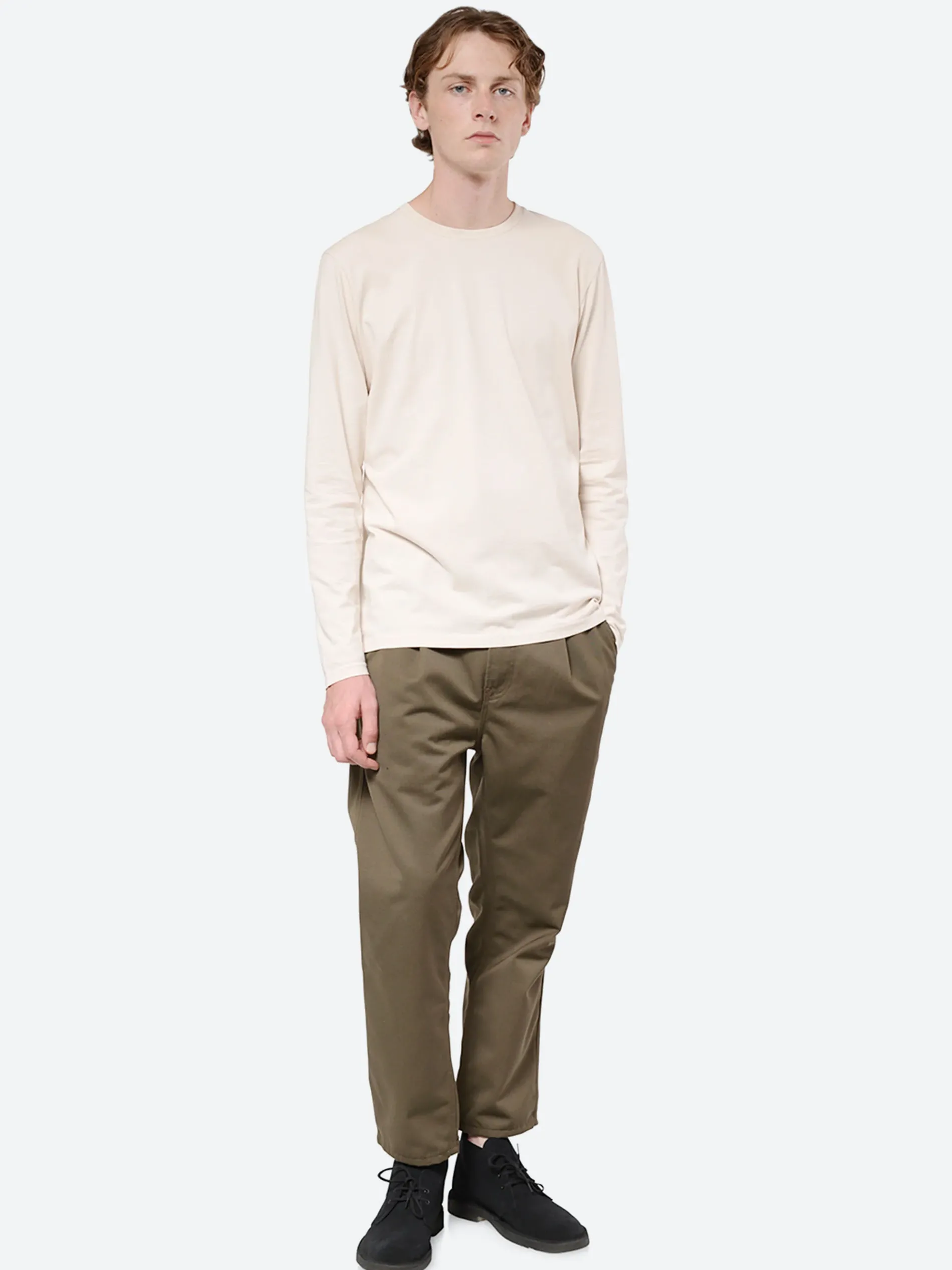 Colorful Standard - Classic Organic Long Sleeve Tee in Ivory White