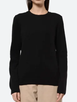 Colorful Standard - W Merino Wool Crew in Deep Black
