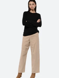 Colorful Standard - W Merino Wool Crew in Deep Black