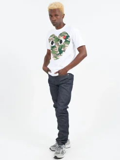 Comme des Garçons PLAY - T242 Camo Heart in White