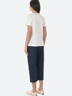 Comme des Garçons PLAY - T033 T-Shirt with Red Heart Hem Print