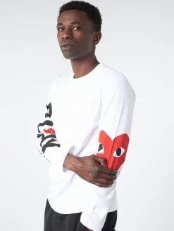 Comme des Garçons PLAY - T258 in White