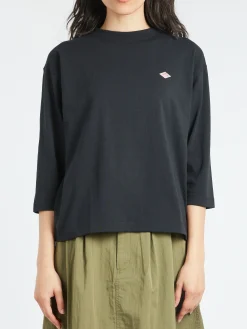 Danton - 3/4 Sleeve T-Shirt in Black