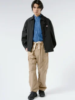 Danton - Men's 3-Layer Cloth Zip Up Jacket in Black