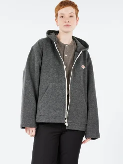 Danton - Men's Wool Light Pile Hooded Jacket in Grey