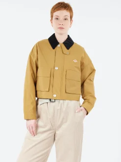 Danton - Nylon Taffeta Short Jacket in Camel