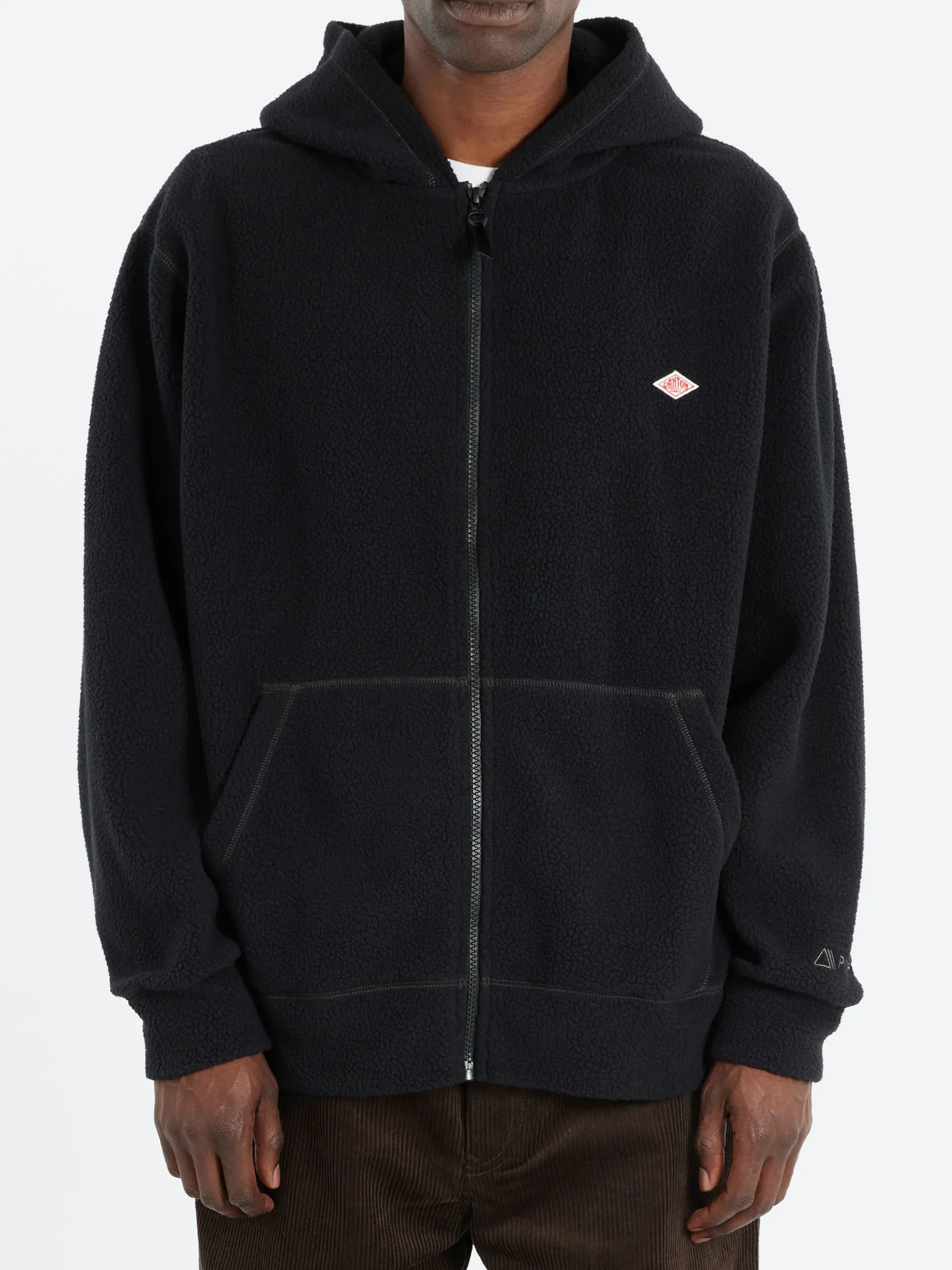 Danton - Polartec Boa Fleece Zip Hoodie in Black