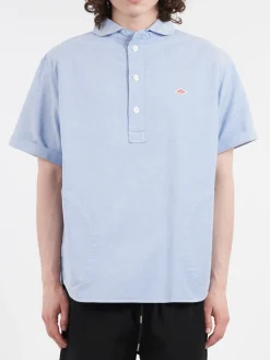 Danton - Round Collar Shirt in Blue