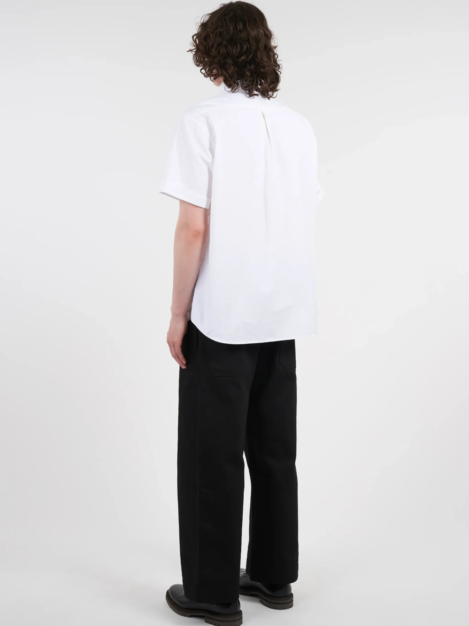 Danton - Round Collar Shirt in White