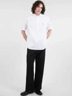 Danton - Round Collar Shirt in White