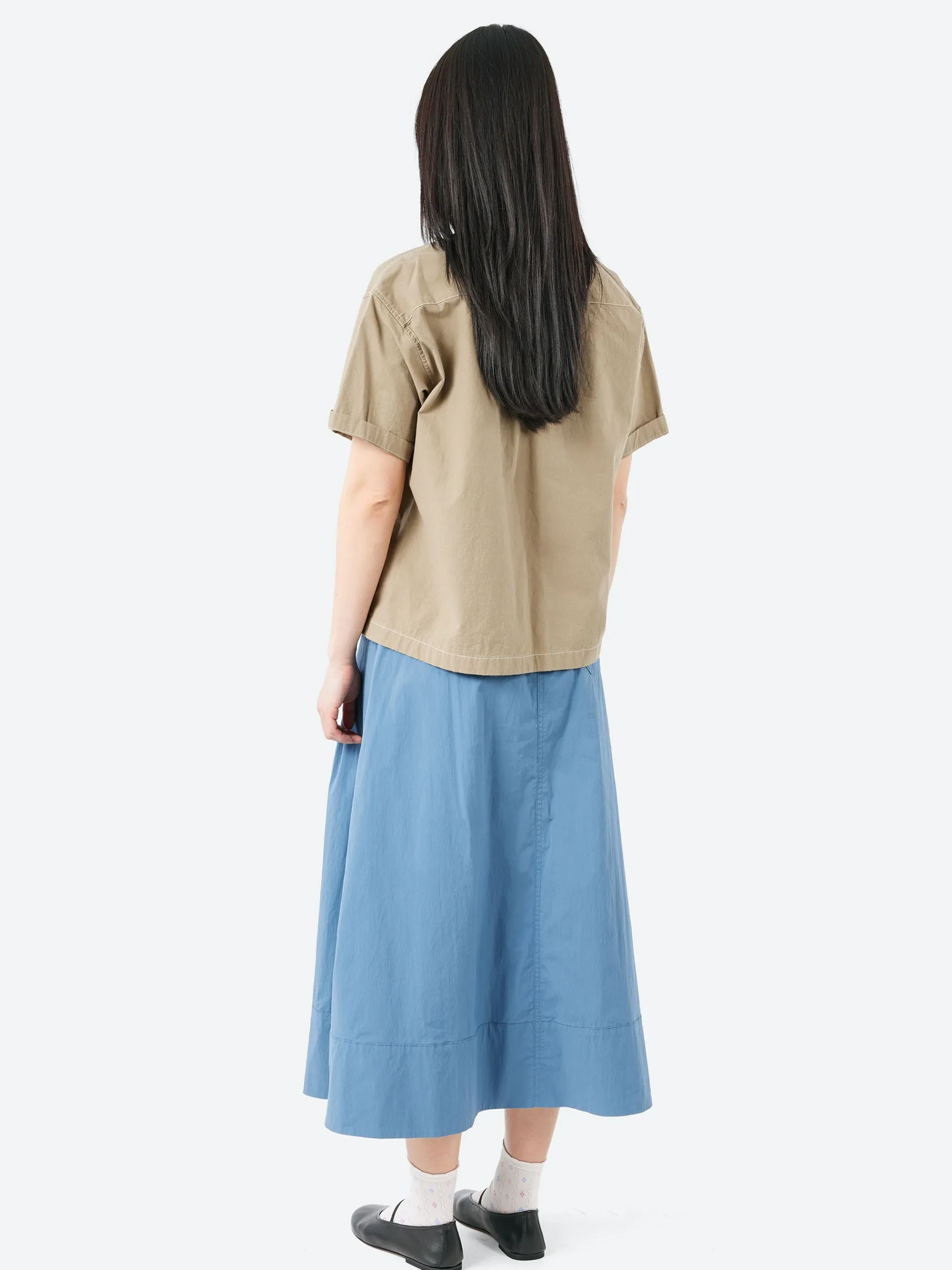 Danton - Short Sleeve Pullover Work Shirt in Greige