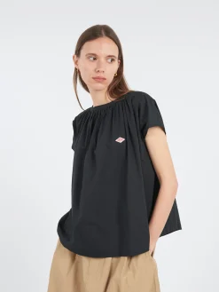 Danton - Sleeveless Smock Shirt in Black
