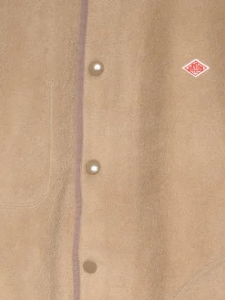 Danton - Women's Collarless Fleece Jacket in Beige