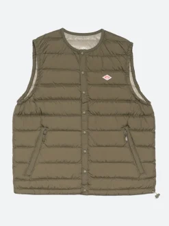 Danton - Women's Inner Down Crewneck Vest in Olive