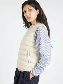 Danton - Women's Inner Down Crewneck Vest in Oyster White