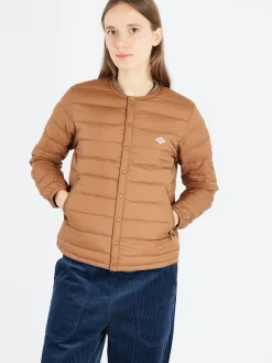 Danton - Women's Inner Down Crewneck Jacket in Light Brown