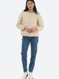 Danton - Women's Inner Down Crewneck Jacket in Oyster White