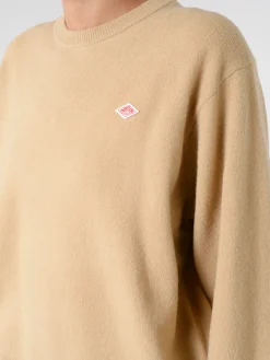 Danton - Women's Lambswool Crew Neck Knit Pullover in Camel