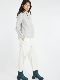 Danton - Women's Stretch Corduroy Easy Pants in Oyster