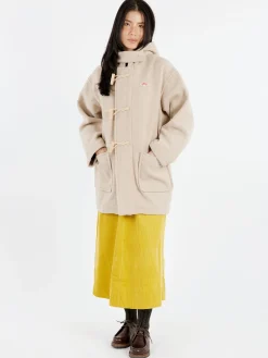 Danton - Women's Wool Light Pile Duffle Coat in Raw Beige