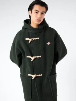 Danton - Wool Light Pile Duffle Coat in Moss Green