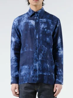 Destin - Linman Handpainted Shirt in Navy