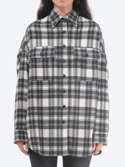 Destin - Luna Jacket in Off White/Black Plaid