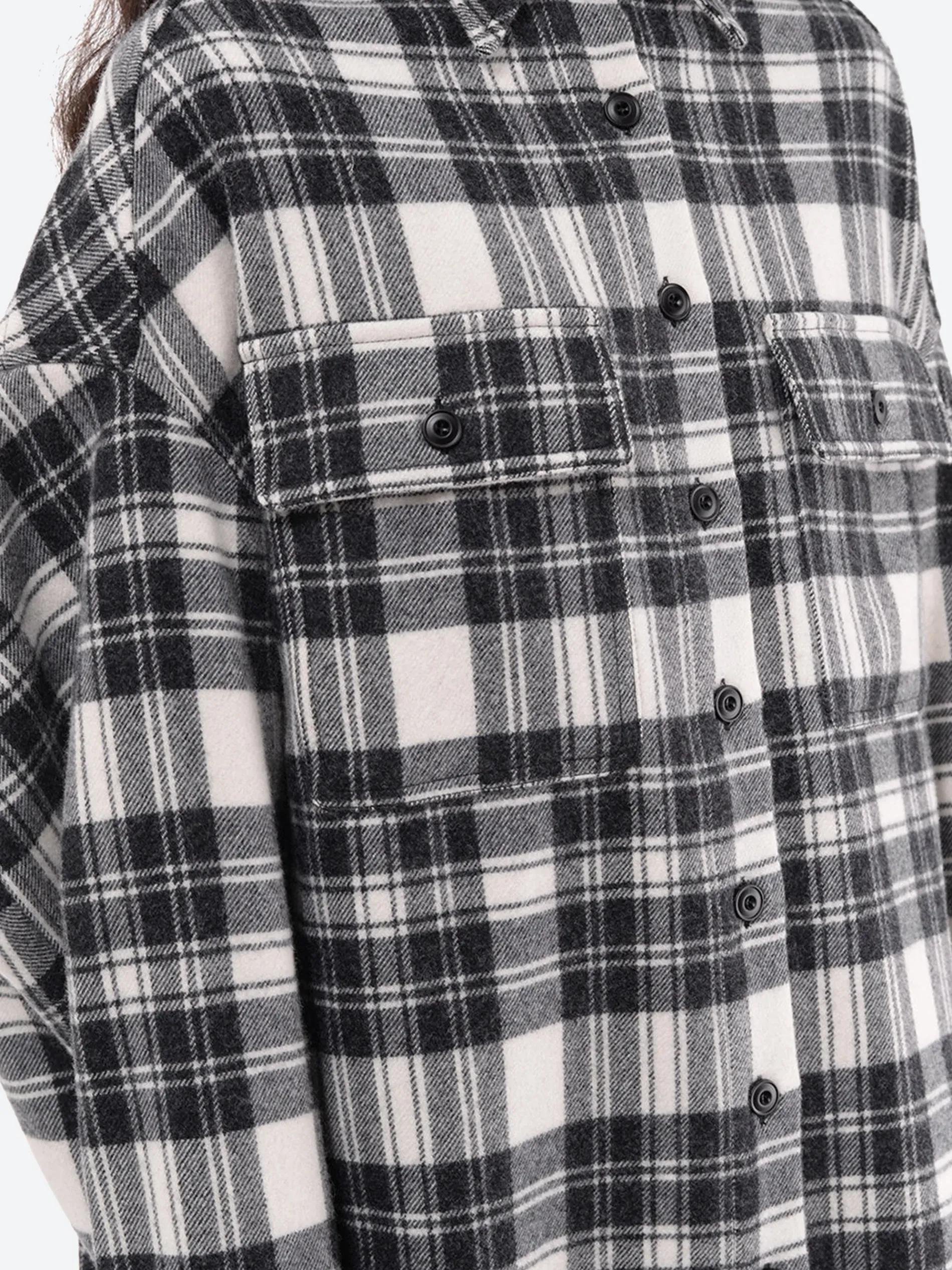 Destin - Luna Jacket in Off White/Black Plaid