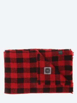Destin - Saca Fleecy Scarf in Red Plaid