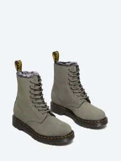 Dr. Martens - 1460 Serena Faux Fur Lined Lace Up Boots in Grey