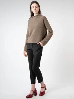 Filippa K - Emma Cropped Cool Wool Trouser in Black