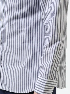 Filippa K - Striped Cotton Shirt in Pacific Blue/White Stripe