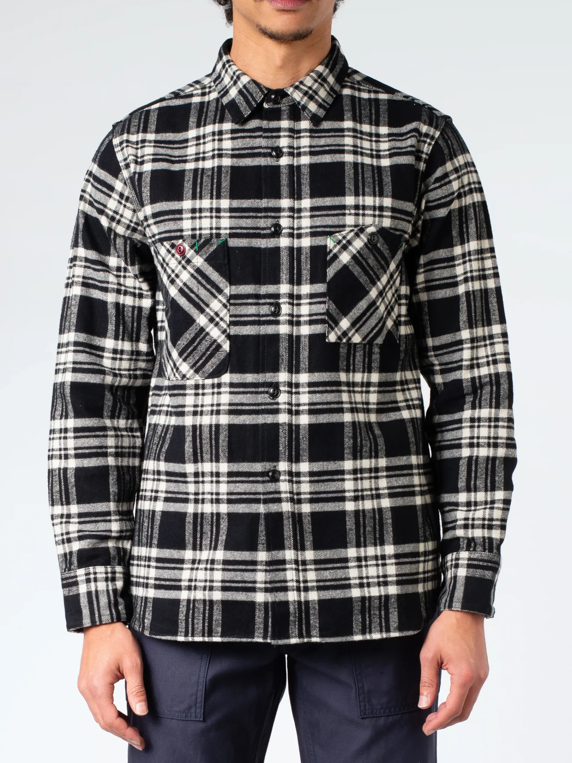 F.O.B. FACTORY - Heavy Nel Work Shirt in Black