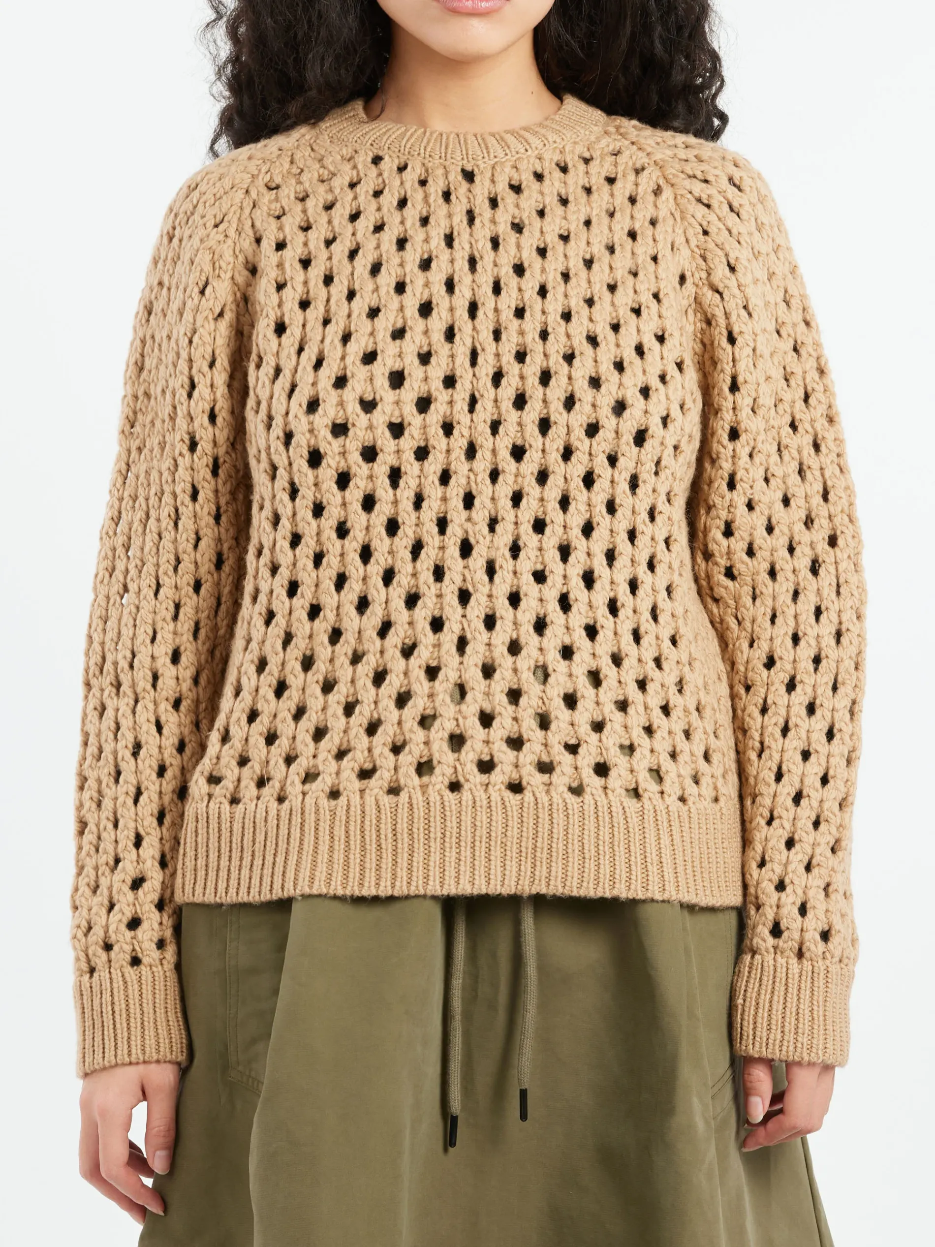Girls of Dust - Fisherman Sweater in Almond