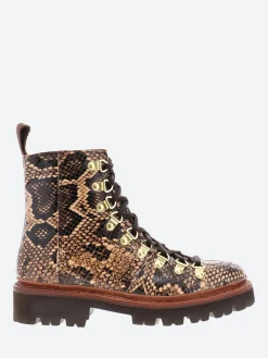 Grenson - Nanette Boot in Snake Print Leather