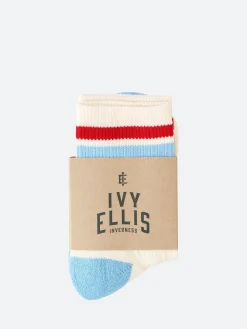 Ivy Ellis - The Moon Vintage Sport Cotton Quarter in Cream and Light Blue