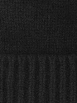 Jo Gordon - Plain Hat Contrast Pompom in Black/Pagoda Green