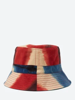Kardo - Clamp Dyed Bucket Hat in Red and Yellow