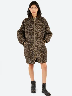 La DoubleJ - Brooklyn Coat in Cheetah Coating Light Beige