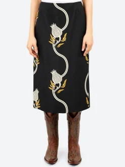 La DoubleJ - Pencil Skirt in Melograno Black and White