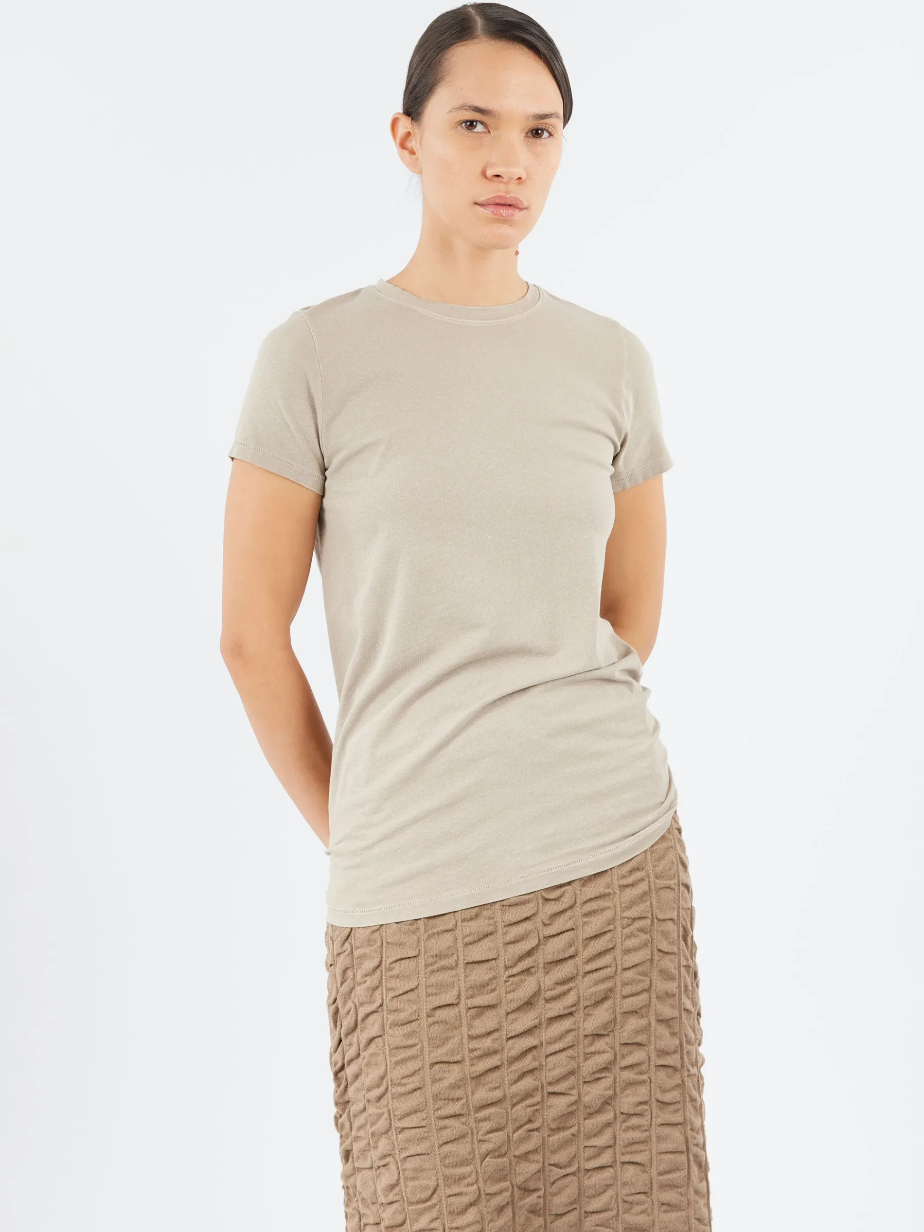 Lauren Manoogian - Bias Baby Tee in Washed Clay