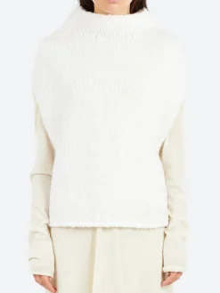 Lauren Manoogian - Handknit Shoulder Shell in White