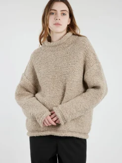 Lauren Manoogian - Handknit Purl Rollneck in Dust